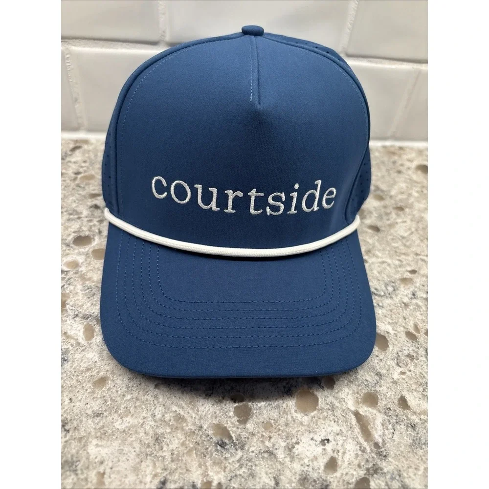 Pickleball Hat Tennis Hat Courtside In Navy Blue w/ Adjustable Size Outdoor